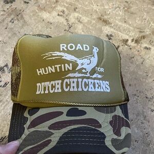 Camouflage Trucker Hat with Graphic Print